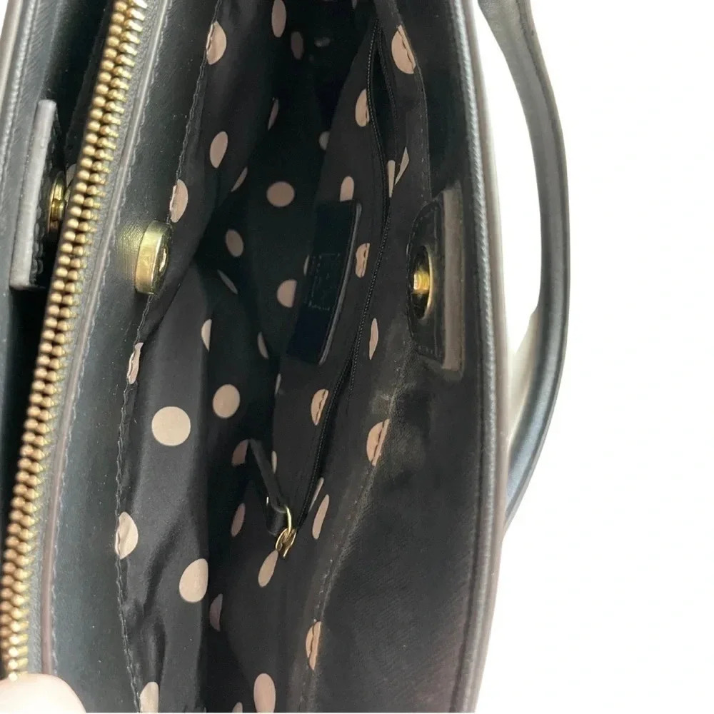 Anne Klein Black New Recruits Large Satchel Purse Handbag - Picture 10 of 15